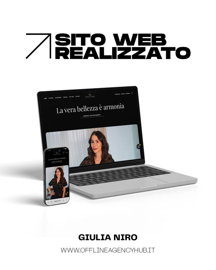 Sito web realizzato per Giulia Niro